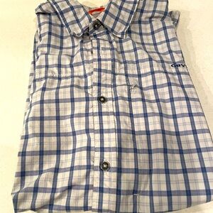 Orvis River Guide Short-Sleeved Shirt Blue L. No stains or tears.